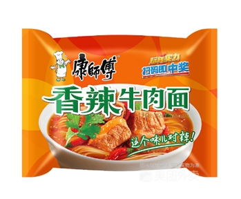 康师傅 香辣牛肉面单袋 107g/袋