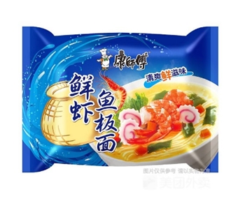 康师傅 鲜虾鱼板面 103g/袋