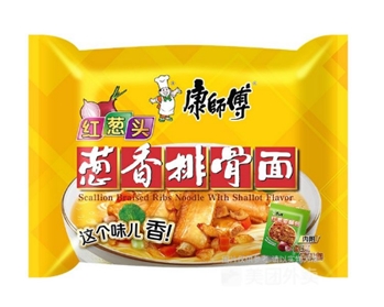 康师傅 经典袋红葱头葱香排骨面单包