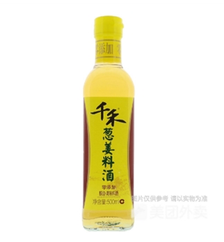 千禾 零添加葱姜料酒 500ml/瓶