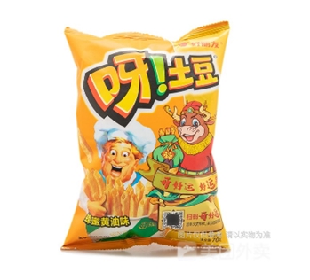 呀土豆 蜂蜜黄油味薯条 70g/袋
