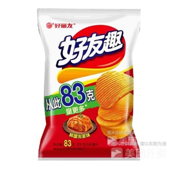 好丽友 韩国泡菜味薯片 83克/袋