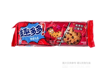 趣多多 软式甜饼精选红提口味 80g/袋